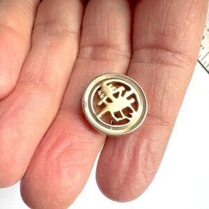 Longevity Lapel Pin, Gold-tone metal